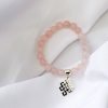 Pulsera Cuarzo Rosa dije Infinito - Imagen 2