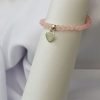 Pulsera Cuarzo Rosa dije corazón - Imagen 2