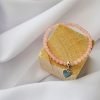 Pulsera Cuarzo Rosa dije corazón