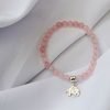 Pulsera Cuarzo Rosa dije elefante