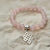 Pulsera Cuarzo Rosa dije Infinito