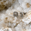 Aretes topo en Plata con Oro amarillo 18k y Diamantes - Imagen 3