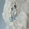 Aretes Topacio Azul minigota