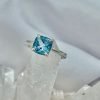 Anillo Topacio Azul cuadrado