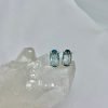Aretes Topacio Azul Ovalados