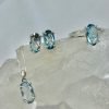 Aretes Topacio Azul Ovalados - Imagen 2
