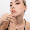 Aretes Topacio Místico Redondos en Oro Amarillo 18K - Imagen 3
