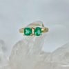 Anillo doble Esmeralda en Oro Amarillo 18k