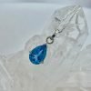 Aretes London Blue Topaz Gota en Oro Blanco 18K - Imagen 2