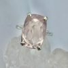 Anillo Cuarzo Rosa Rectangular