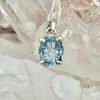 Aretes Topacio Azul flor - Imagen 2
