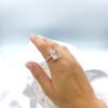 Anillo Cuarzo Rosa Cuadrado grande - Imagen 2
