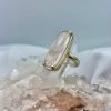 Anillo Cuarzo Rosa Rectangular Alargado