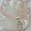 Pulsera Cuarzo Rosa Dije Niña