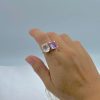 Anillo Amatista Lavanda Rectangular - Imagen 4