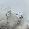 Aretes Topacio Azul rectangulares - Imagen 3