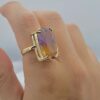 Anillo Ametrino rectangular Oro Amarillo 18 K - Imagen 2