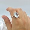Anillo Topacio Azul Ovalado Cielo - Imagen 3