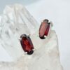 Aretes Granate Óvalos alargados