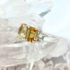 Anillo doble citrino pequeño Colección Armonía Dual - Imagen 2