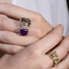 Anillo Doble Citrino y Peridoto Colección Armonía Dual - Imagen 2