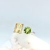 Anillo Doble Citrino y Peridoto Colección Armonía Dual