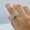 Anillo multipiedras Esmeralda en Plata 925 - Imagen 2