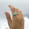 Anillo multipiedras Esmeralda en Plata 925 - Imagen 2