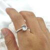 Anillo Aguamarina ovalado - Imagen 2
