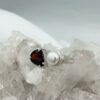 Anillo Doble Granate Gota y Perla Colección Armonía Dual