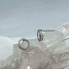 Aretes Redondos Diamantes en Oro Blanco 18K - Imagen 3