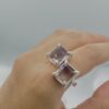 Anillo Doble Ametrinos cuadrados Colección Armonía Dual - Imagen 2