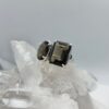 Anillo Doble Cuarzo Humo rectangular y ovalado Colección Armonía Dual