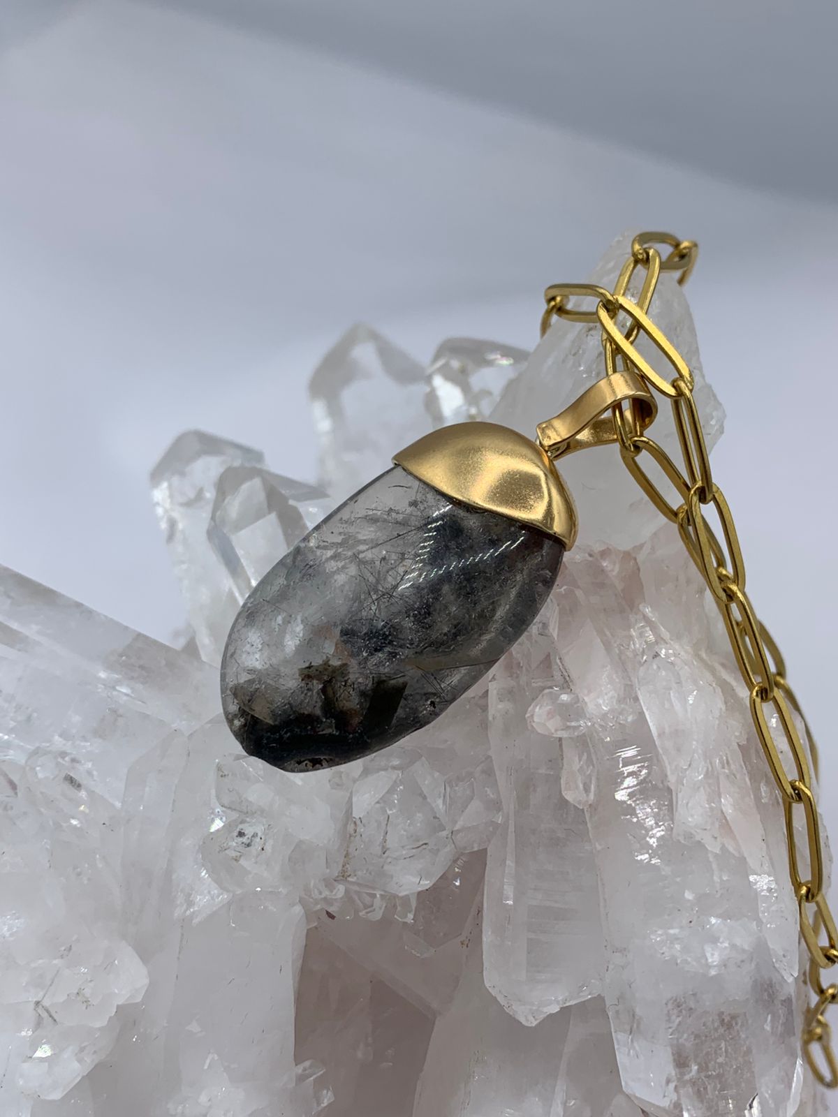 Dije cuarzo Lodolitico